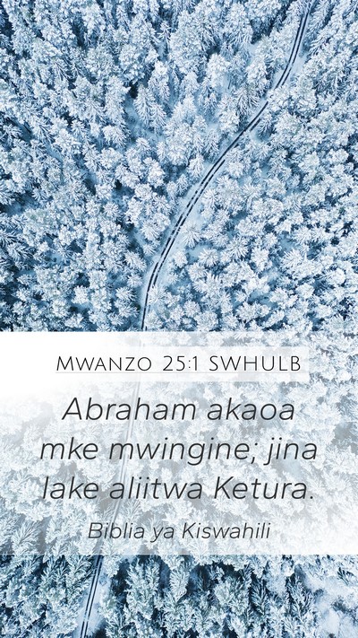 Mwanzo 25:1 SWHULB Bible Verse Image