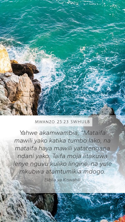 Mwanzo 25:23 SWHULB Bible Verse Image
