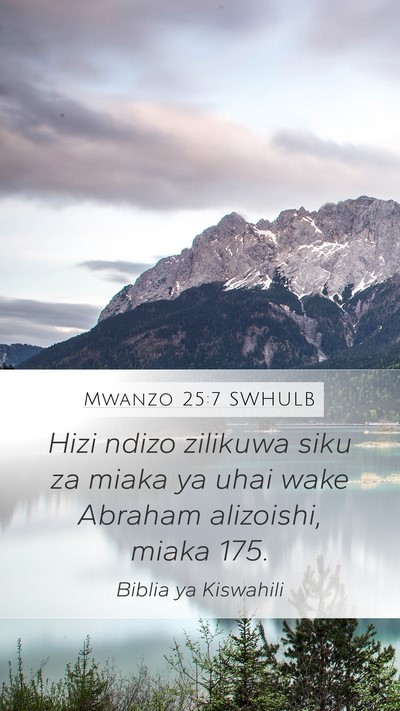 Mwanzo 25:7 SWHULB Bible Verse Image