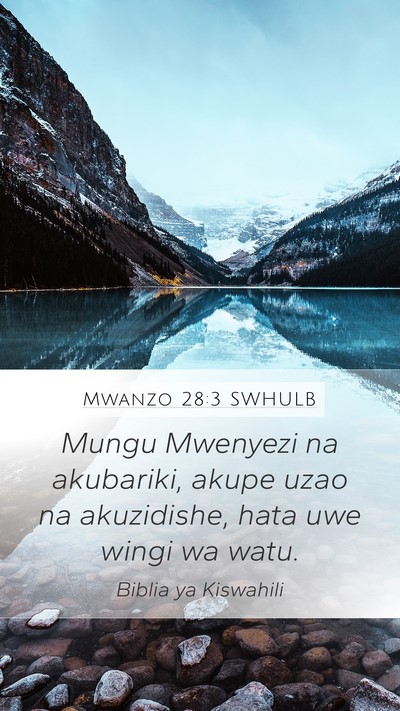Mwanzo 28:3 SWHULB Bible Verse Image