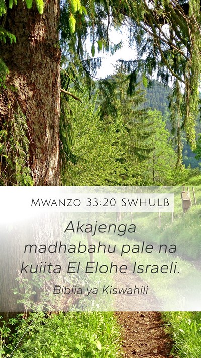 Mwanzo 33:20 SWHULB Bible Verse Image