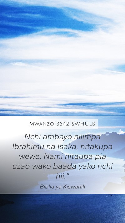 Mwanzo 35:12 SWHULB Bible Verse Image