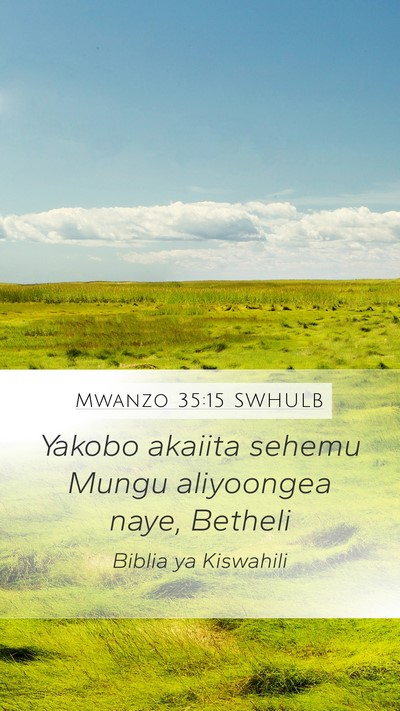 Mwanzo 35:15 SWHULB Bible Verse Image