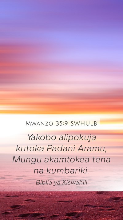 Mwanzo 35:9 SWHULB Bible Verse Image