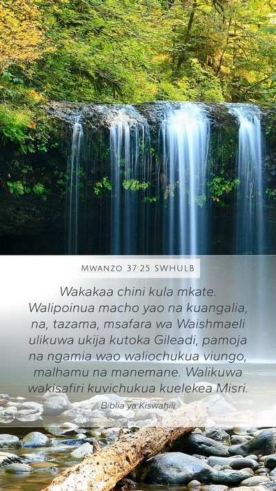Mwanzo 37:25 SWHULB Bible Verse Image