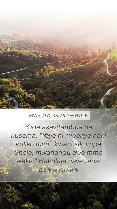 Mwanzo 38:26 SWHULB Bible Verse Image