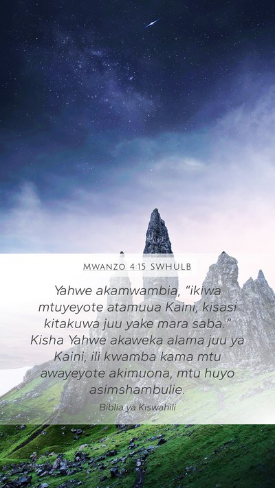 Mwanzo 4:15 SWHULB Bible Verse Image