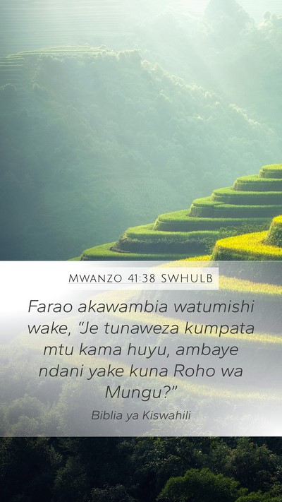 Mwanzo 41:38 SWHULB Bible Verse Image
