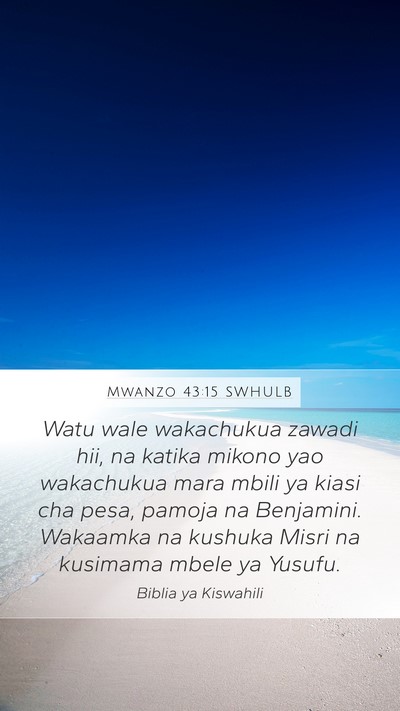 Mwanzo 43:15 SWHULB Bible Verse Image