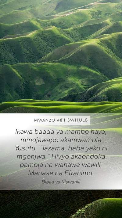 Mwanzo 48:1 SWHULB Bible Verse Image