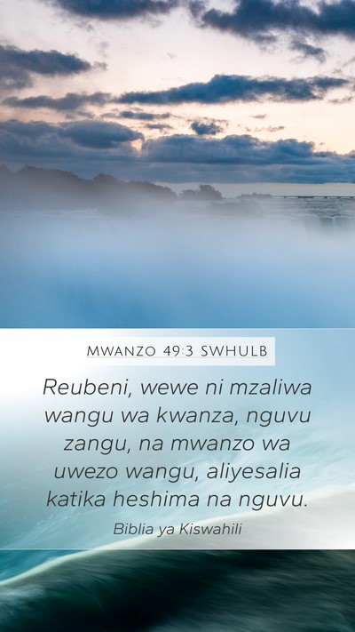 Mwanzo 49:3 SWHULB Bible Verse Image