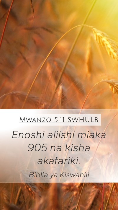 Mwanzo 5:11 SWHULB Bible Verse Image