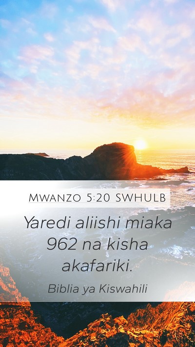 Mwanzo 5:20 SWHULB Bible Verse Image