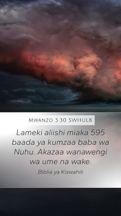 Mwanzo 5:30 SWHULB Bible Verse Image