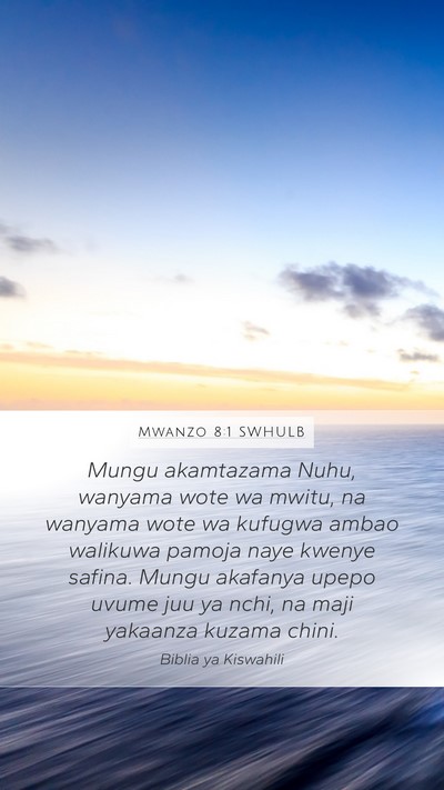 Mwanzo 8:1 SWHULB Bible Verse Image