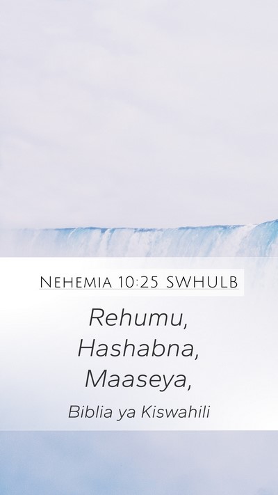 Nehemia 10:25 SWHULB Bible Verse Image