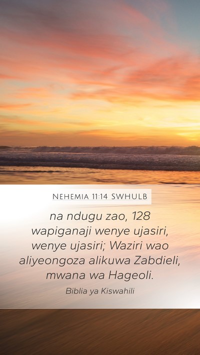 Nehemia 11:14 SWHULB Bible Verse Image