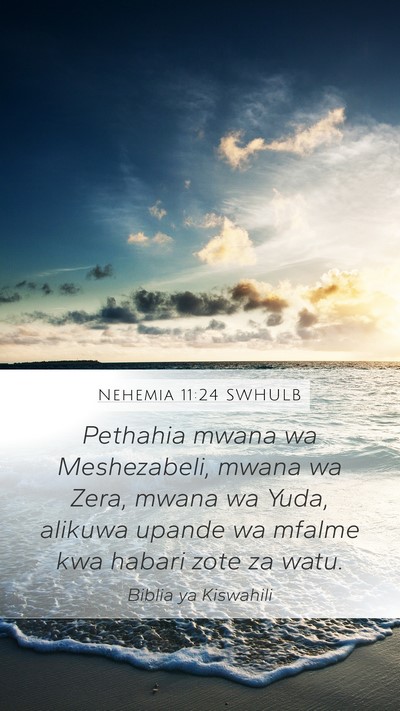 Nehemia 11:24 SWHULB Bible Verse Image
