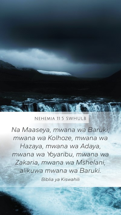 Nehemia 11:5 SWHULB Bible Verse Image