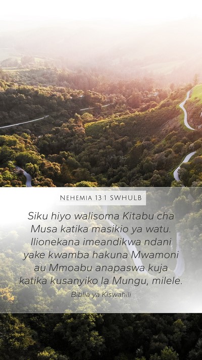 Nehemia 13:1 SWHULB Bible Verse Image