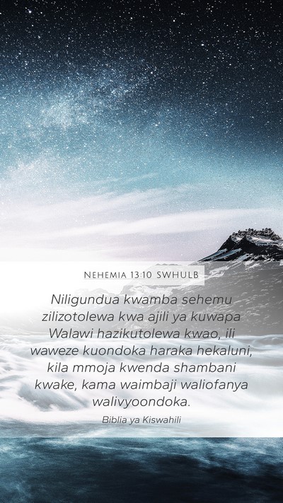 Nehemia 13:10 SWHULB Bible Verse Image