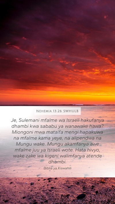 Nehemia 13:26 SWHULB Bible Verse Image