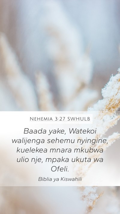 Nehemia 3:27 SWHULB Bible Verse Image