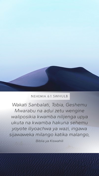 Nehemia 6:1 SWHULB Bible Verse Image
