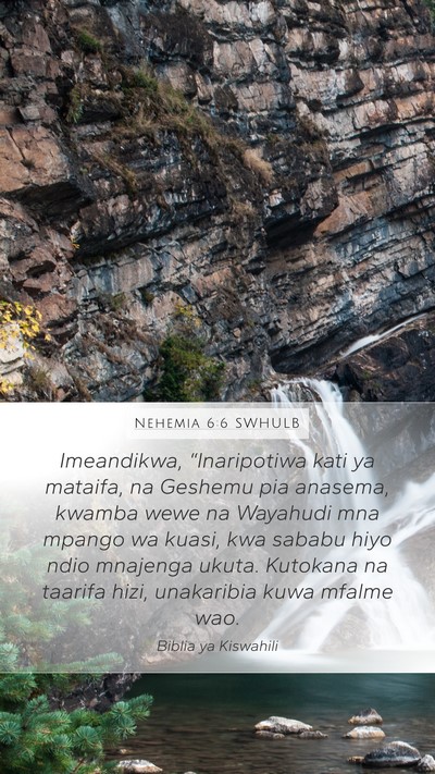Nehemia 6:6 SWHULB Bible Verse Image