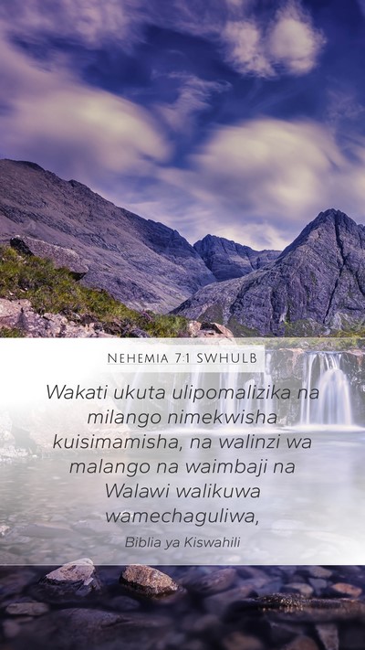 Nehemia 7:1 SWHULB Bible Verse Image