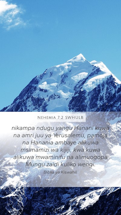 Nehemia 7:2 SWHULB Bible Verse Image