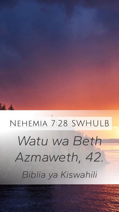 Nehemia 7:28 SWHULB Bible Verse Image