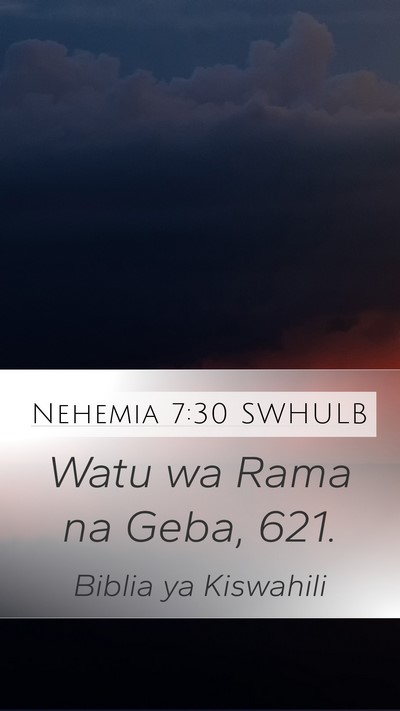 Nehemia 7:30 SWHULB Bible Verse Image