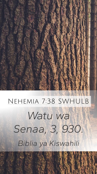 Nehemia 7:38 SWHULB Mobile Phone Wallpaper - Watu wa Senaa, 3, - Mobile Bible Verse Wallpaper