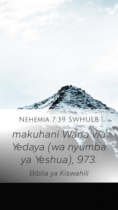 Nehemia 7:39 SWHULB Bible Verse Image