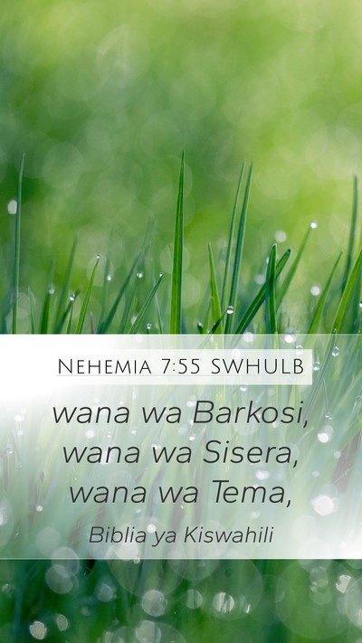 Nehemia 7:55 SWHULB Bible Verse Image