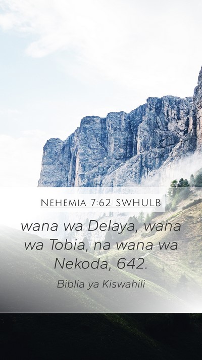 Nehemia 7:62 SWHULB Bible Verse Image