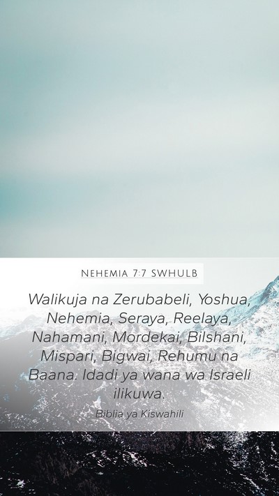Nehemia 7:7 SWHULB Bible Verse Image