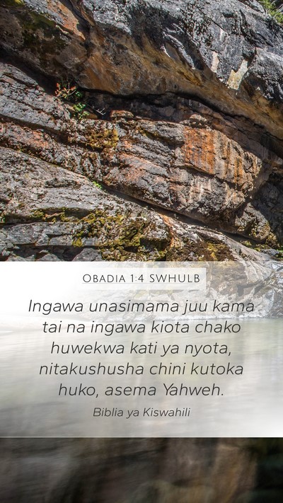 Obadia 1:4 SWHULB Bible Verse Image