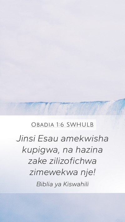 Obadia 1:6 SWHULB Bible Verse Image