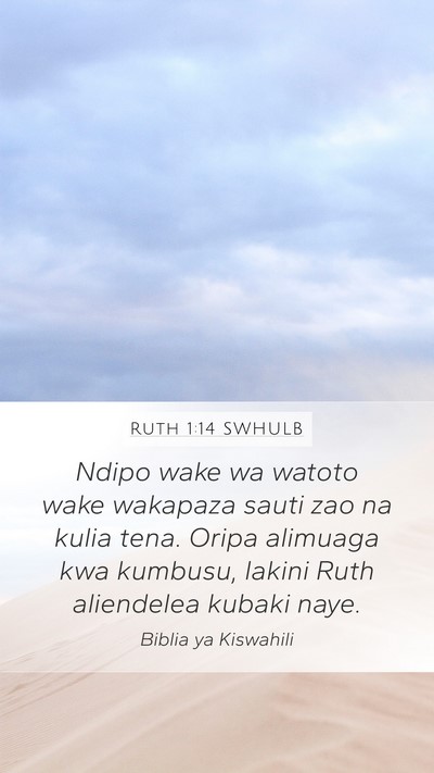 Ruth 1:14 SWHULB Bible Verse Image