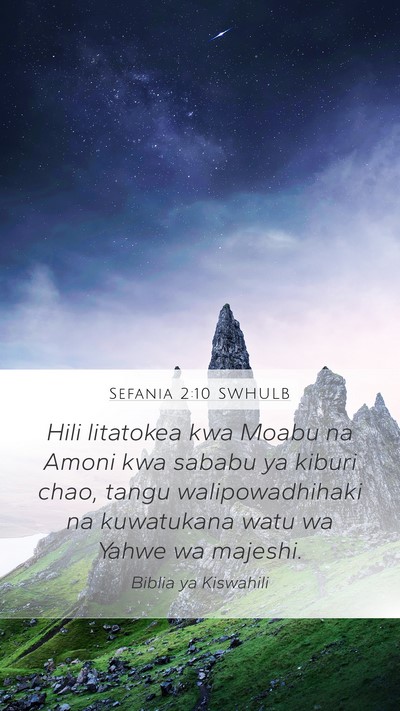 Sefania 2:10 SWHULB Bible Verse Image