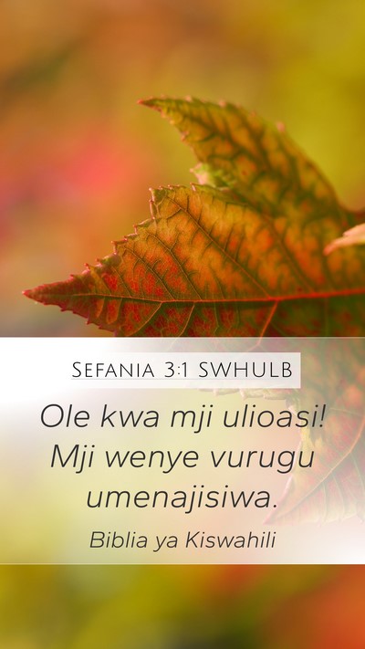 Sefania 3:1 SWHULB Bible Verse Image
