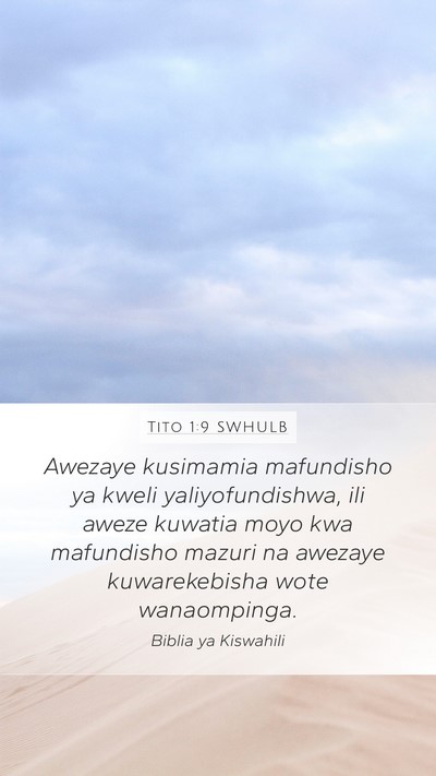 Tito 1:9 SWHULB Bible Verse Image