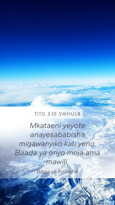 Tito 3:10 SWHULB Bible Verse Image