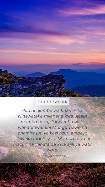 Tito 3:8 SWHULB Bible Verse Image