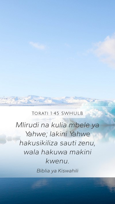 Torati 1:45 SWHULB Bible Verse Image