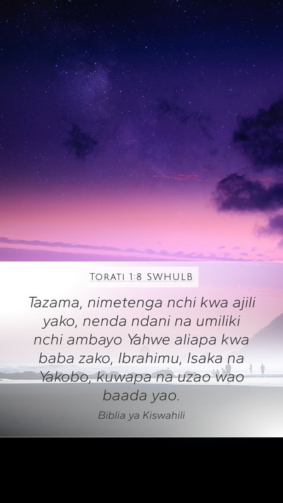 Torati 1:8 SWHULB Bible Verse Image