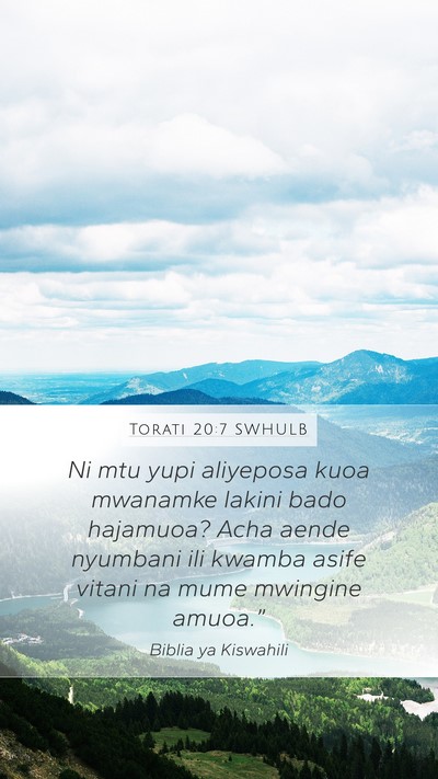 Torati 20:7 SWHULB Bible Verse Image