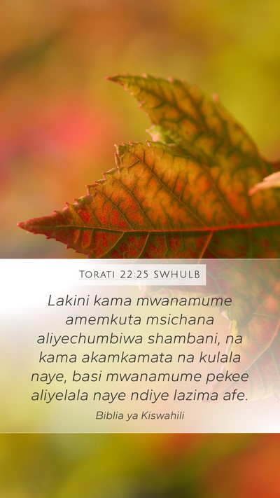 Torati 22:25 SWHULB Bible Verse Image
